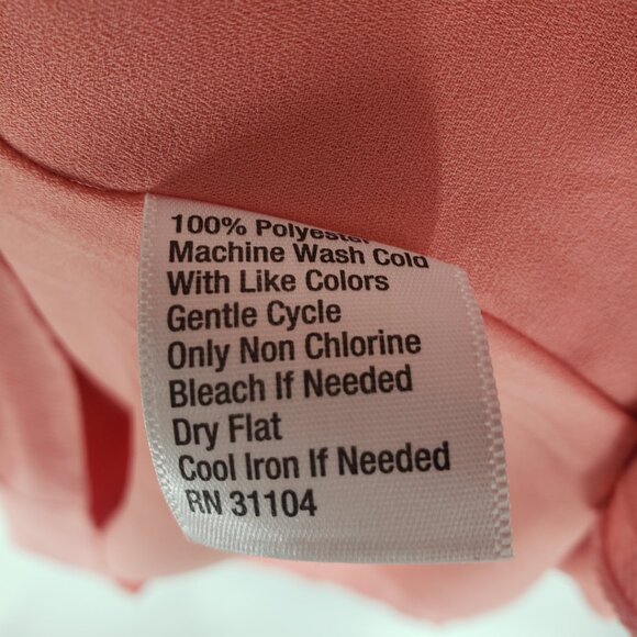 3/$25 Madison Cold Shoulder Shift Dress 2X Draped Cape Tiered Coral Orange - Picture 12 of 12